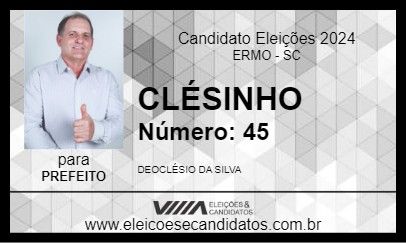 Candidato CLÉSINHO 2024 - ERMO - Eleições