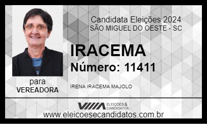 Candidato IRACEMA 2024 - SÃO MIGUEL DO OESTE - Eleições