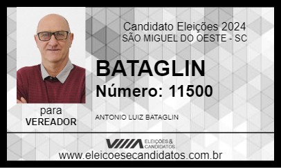 Candidato BATAGLIN 2024 - SÃO MIGUEL DO OESTE - Eleições