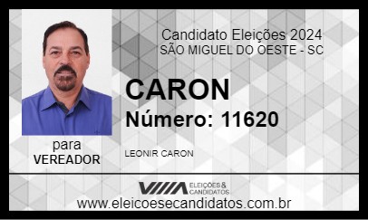 Candidato CARON 2024 - SÃO MIGUEL DO OESTE - Eleições