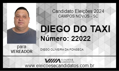 Candidato DIEGO DO TAXI 2024 - CAMPOS NOVOS - Eleições