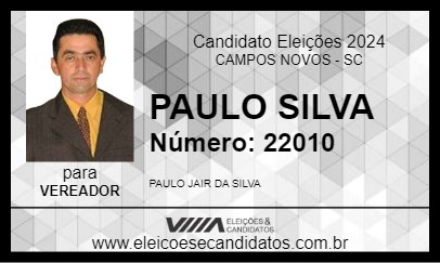 Candidato PAULO  SILVA 2024 - CAMPOS NOVOS - Eleições