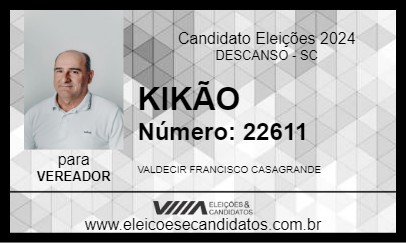 Candidato KIKÃO 2024 - DESCANSO - Eleições