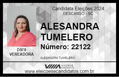 Candidato ALESANDRA TUMELERO 2024 - DESCANSO - Eleições