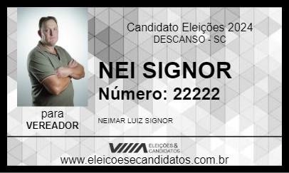 Candidato NEI SIGNOR 2024 - DESCANSO - Eleições