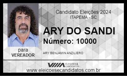 Candidato ARY DO SANDI 2024 - ITAPEMA - Eleições