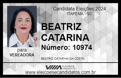 Candidato BEATRIZ CATARINA 2024 - ITAPEMA - Eleições