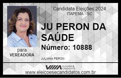 Candidato JU PERON DA SAÚDE 2024 - ITAPEMA - Eleições