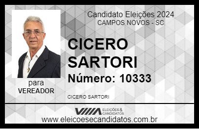 Candidato CICERO SARTORI 2024 - CAMPOS NOVOS - Eleições