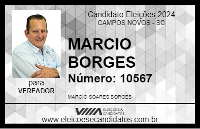 Candidato MARCIO BORGES 2024 - CAMPOS NOVOS - Eleições