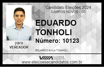 Candidato EDUARDO TONHOLI 2024 - CAMPOS NOVOS - Eleições