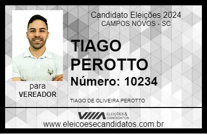 Candidato TIAGO PEROTTO 2024 - CAMPOS NOVOS - Eleições