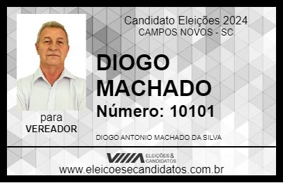 Candidato DIOGO MACHADO 2024 - CAMPOS NOVOS - Eleições