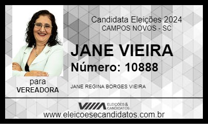 Candidato JANE VIEIRA 2024 - CAMPOS NOVOS - Eleições