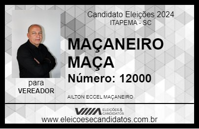 Candidato MAÇANEIRO MAÇA 2024 - ITAPEMA - Eleições