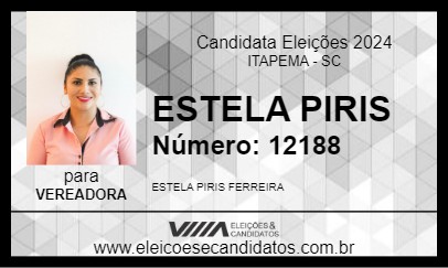 Candidato ESTELA PIRIS 2024 - ITAPEMA - Eleições