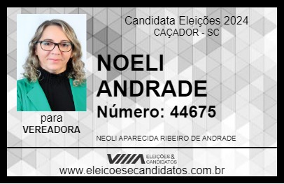 Candidato NOELI ANDRADE 2024 - CAÇADOR - Eleições