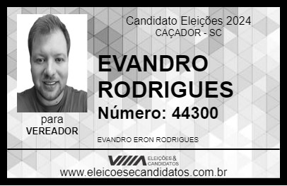 Candidato EVANDRO RODRIGUES 2024 - CAÇADOR - Eleições