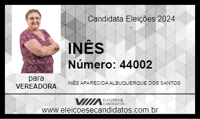 Candidato INÊS 2024 - CAÇADOR - Eleições