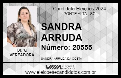 Candidato SANDRA ARRUDA 2024 - PONTE ALTA - Eleições