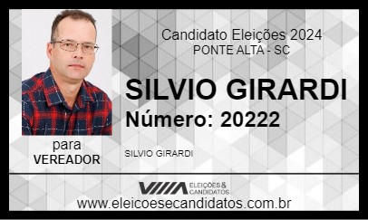 Candidato SILVIO GIRARDI 2024 - PONTE ALTA - Eleições