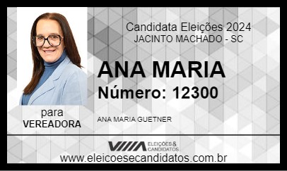 Candidato ANA DA CLÍNICA 2024 - JACINTO MACHADO - Eleições