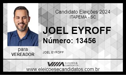 Candidato JOEL EYROFF 2024 - ITAPEMA - Eleições