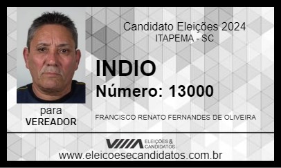 Candidato INDIO 2024 - ITAPEMA - Eleições