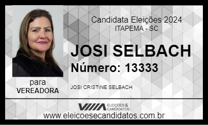 Candidato JOSI SELBACH 2024 - ITAPEMA - Eleições