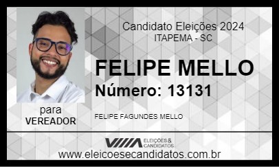 Candidato FELIPE MELLO 2024 - ITAPEMA - Eleições