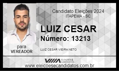 Candidato LUIZ CESAR 2024 - ITAPEMA - Eleições