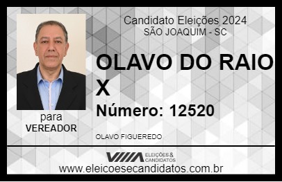 Candidato OLAVO DO RAIO X 2024 - SÃO JOAQUIM - Eleições