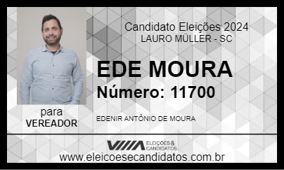 Candidato EDE MOURA 2024 - LAURO MÜLLER - Eleições