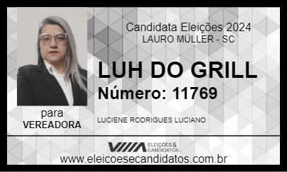 Candidato LUH DO GRILL 2024 - LAURO MÜLLER - Eleições