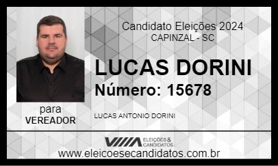 Candidato LUCAS DORINI 2024 - CAPINZAL - Eleições