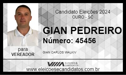 Candidato GIAN PEDREIRO 2024 - OURO - Eleições