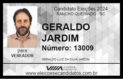 Candidato GERALDO JARDIM 2024 - RANCHO QUEIMADO - Eleições