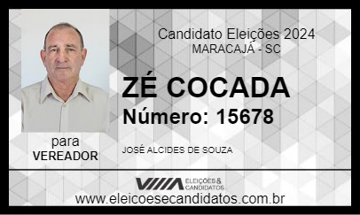 Candidato ZÉ COCADA 2024 - MARACAJÁ - Eleições