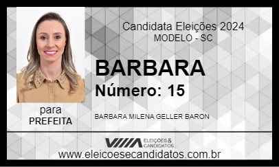 Candidato BARBARA 2024 - MODELO - Eleições