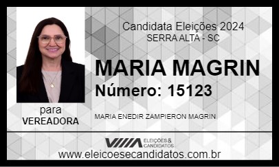 Candidato MARIA MAGRIN 2024 - SERRA ALTA - Eleições