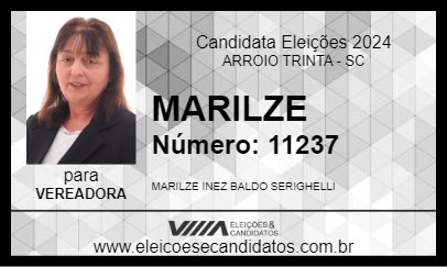 Candidato MARILZE 2024 - ARROIO TRINTA - Eleições