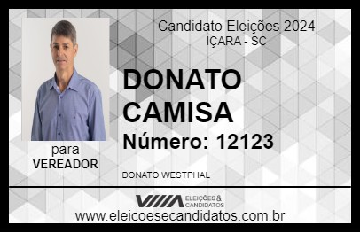 Candidato DONATO CAMISA 2024 - IÇARA - Eleições