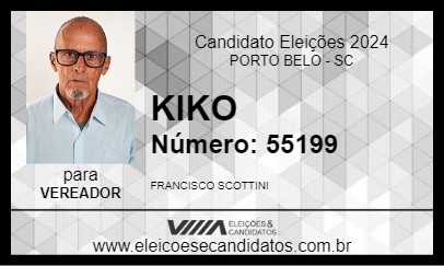 Candidato KIKO 2024 - PORTO BELO - Eleições