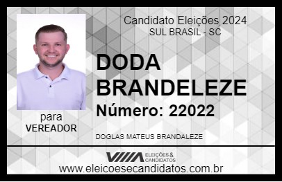 Candidato DODA BRANDALEZE 2024 - SUL BRASIL - Eleições