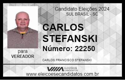 Candidato CARLOS STEFANSKI 2024 - SUL BRASIL - Eleições