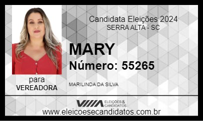 Candidato MARY 2024 - SERRA ALTA - Eleições