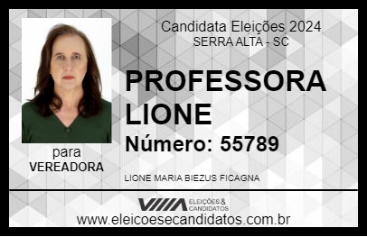 Candidato PROFESSORA LIONE 2024 - SERRA ALTA - Eleições