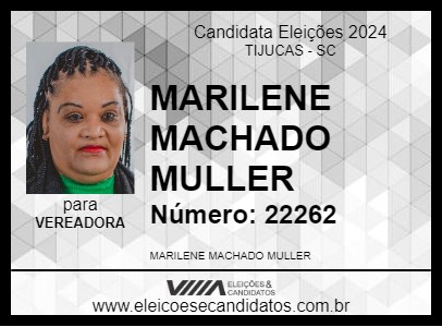 Candidato MARILENE MACHADO MULLER 2024 - TIJUCAS - Eleições