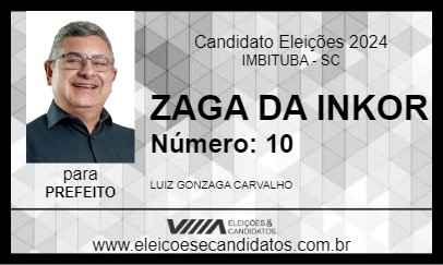 Candidato ZAGA DA INKOR 2024 - IMBITUBA - Eleições