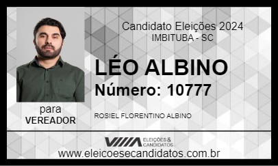 Candidato LÉO ALBINO 2024 - IMBITUBA - Eleições